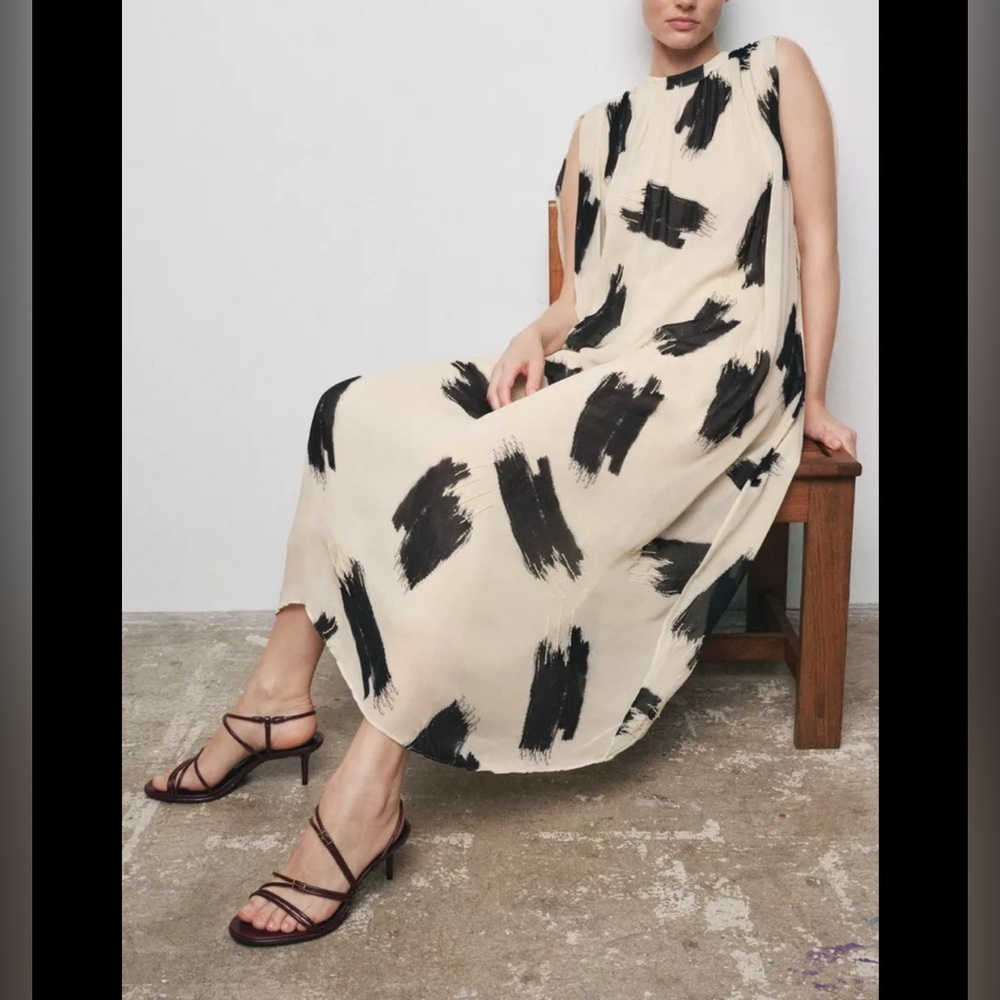 Zara ZW collection printed  midi dress - Picture 3 of 5